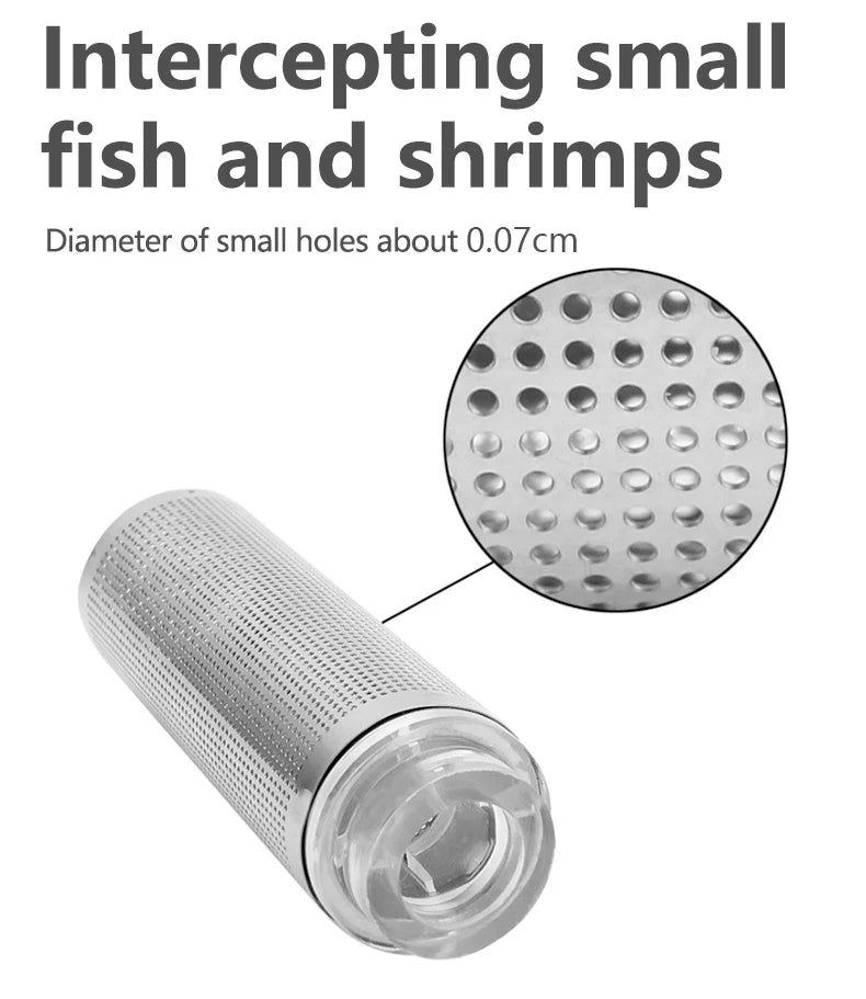 12/16mm Aquarium Inflow Inlet Filter Stainless Steel Mesh Net Guard Fish Tank Filter Accessories Intake Strainer Prefilter Cover