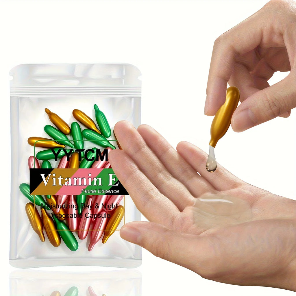 Vitamin E Capsule Essence, Single-Use Essence Capsules, Moisturizing and Hydrating Facial Skin (0.4Gx30 Capsules)/Bag-1 Bag