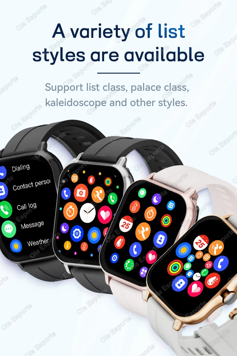 2026 New Bluetooth Call Smart Watch Information Push Men Women Health Monitoring Watch Pedometer IP68 Smartwatch For Android IOS