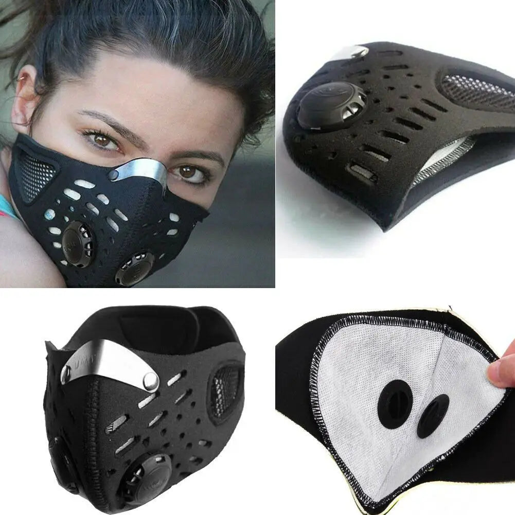 1PC Face Mask With Detachable Filter,Breathable Woven Fabric, Suitable For Cycling, Running, Walking, And Outdoor Activities
