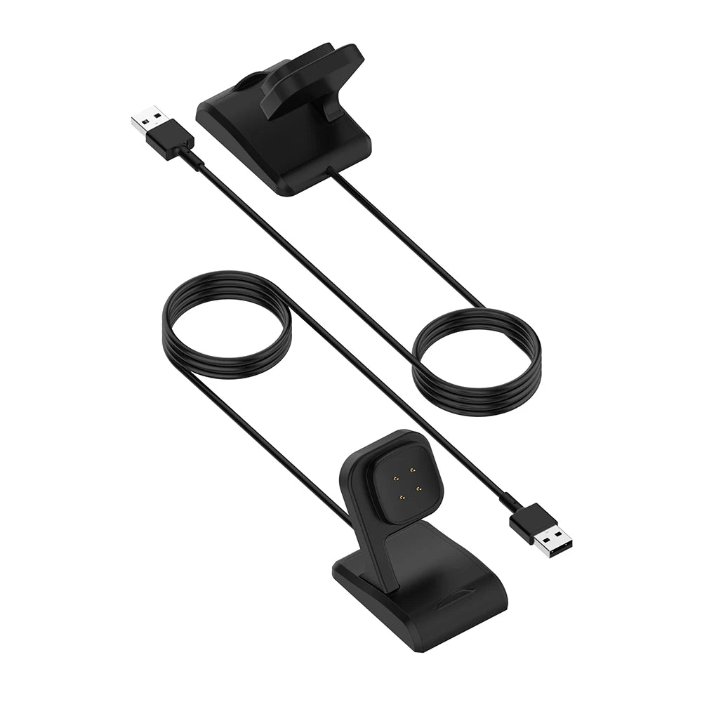 Charger Dock for Fitbit Sense/Sense 2/Versa 4/Versa 3 Stand Charging Cable Station Base Cradle with USB Cord Replacement