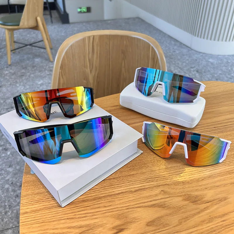 1/2pcs Oversized Wrap Frame Fashion Glasses Y2K Fashion Glasses Unisex Eyewear for Music Festivals Casual Eyewear