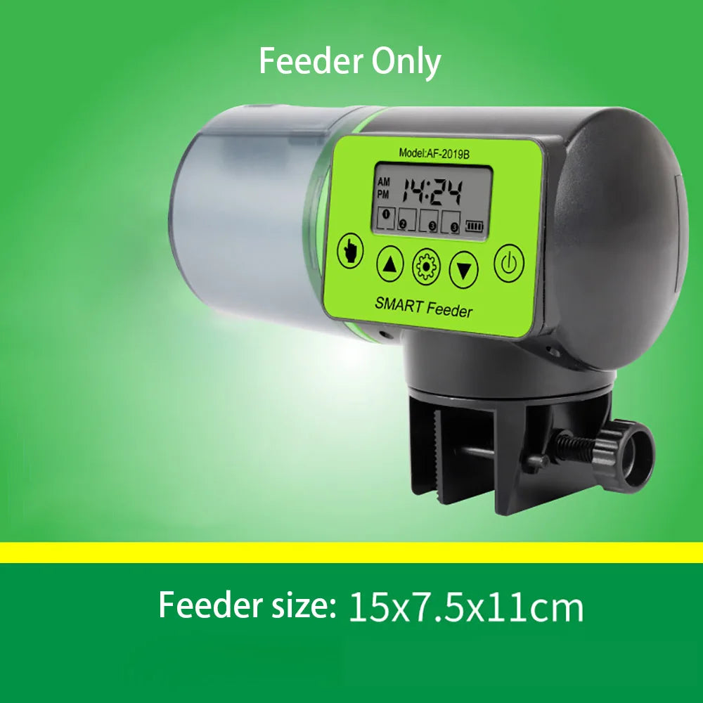 Automatic Fish Feeder Digital Fish Tank Aquarium Food Dispenser Plastic Intelligent Timing Electric Fish Feeding Tool For Turtle