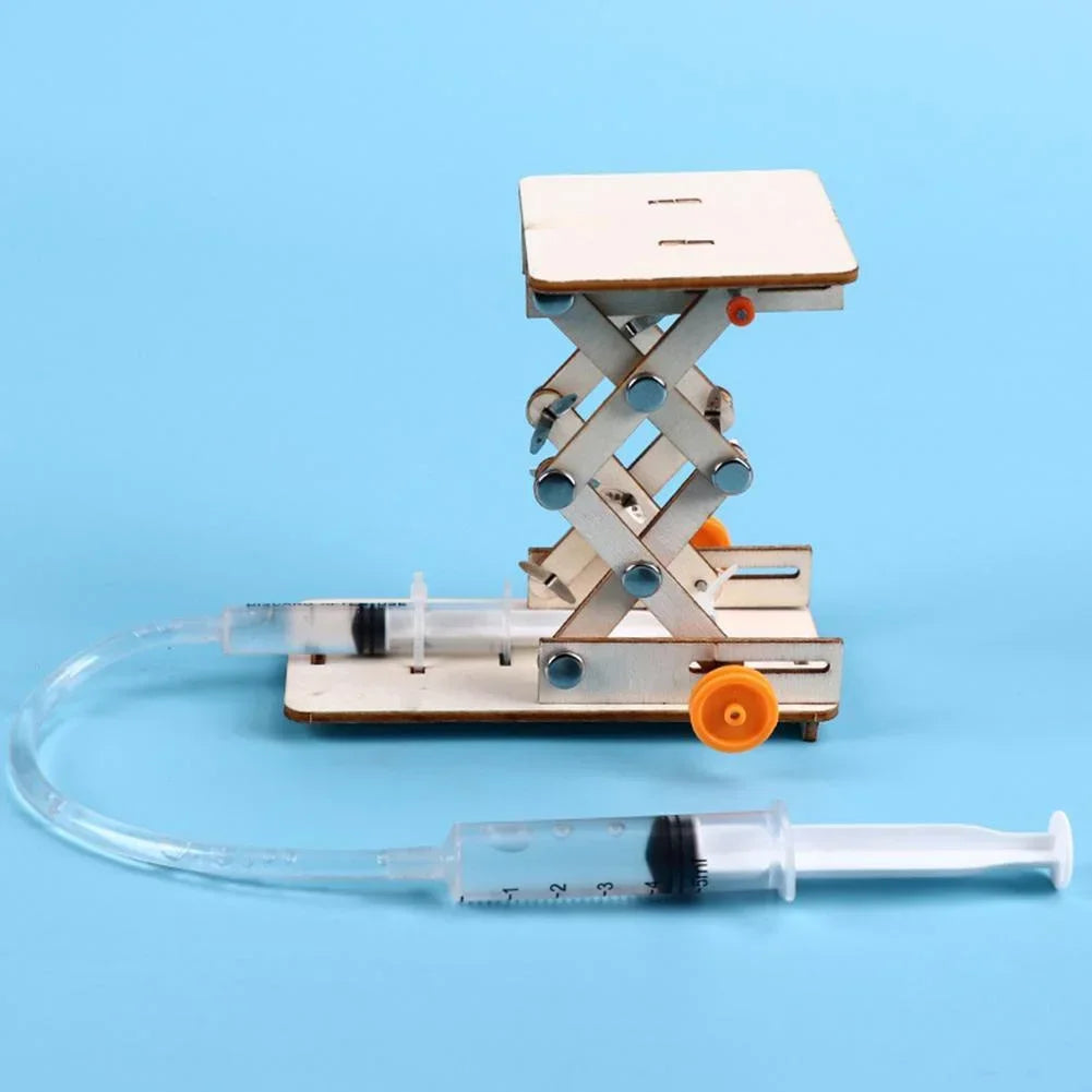 1Set Kids DIY Science Toys Hydraulic Lift Table Model Educational Scientific Experiment Kit for Physics School Projects
