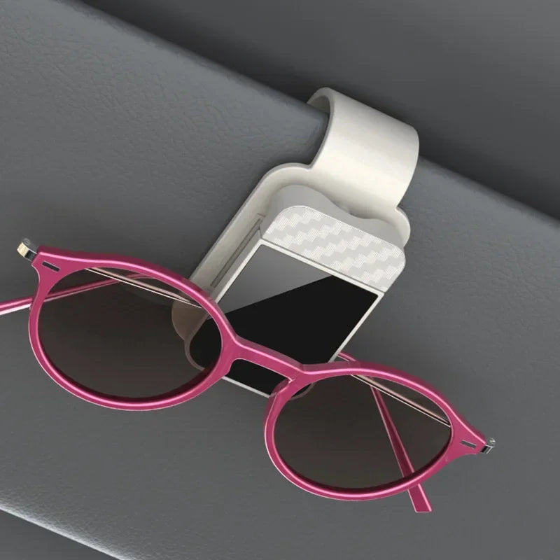 Car Sun Visor Sunglasses Clip Multifunctional Glasses Ticket Card Holder Stable Storage Practical Car Interior Accessories