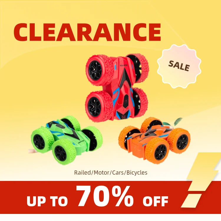 Clearance_4pcs/2pcs/1pc double-sided inertia stunt rolling toy car - high playability, double-sided playability_Continuous updat