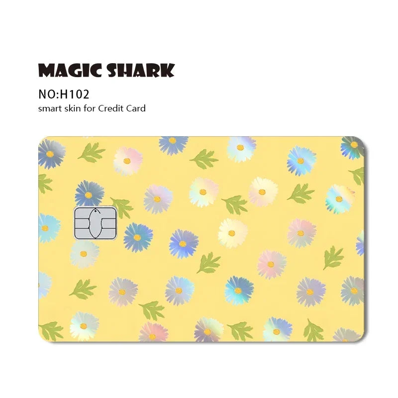 Magic Shark Mcloving Spider Anime Shinny Laser Holographic Matte Skin Film Sticker for Debit Bank Credit Card