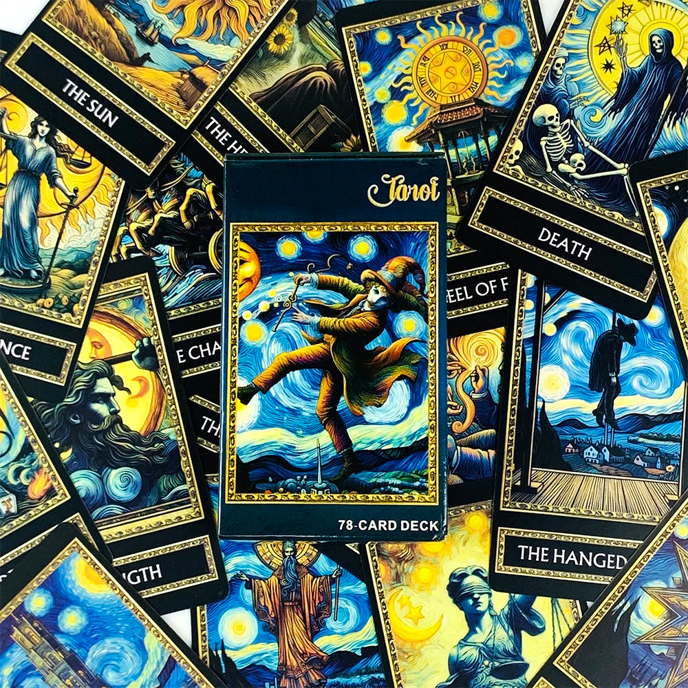 New Tarot Cards A 78 Cards Deck English Version Fortune Telling Divination Deck Game For Family Party Card Game New Year Gifts