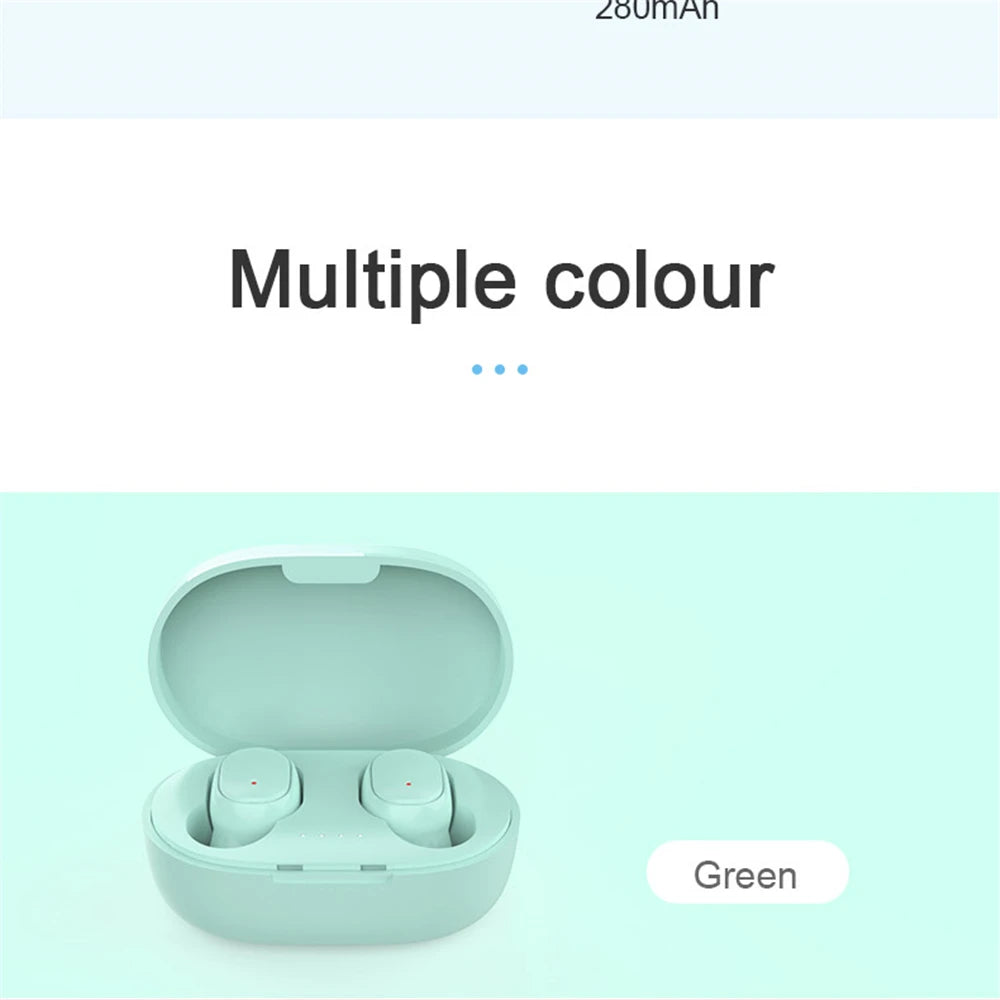 A6S Wireless Bluetooth Earphones Touch Control Sport Headset LED Display Stereo Sound For Mobile Phones