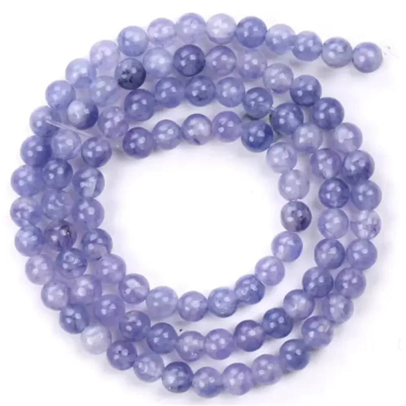 Natural Angelite Stone Loose Beads For Jewelry Making Diy Bracelets Necklace 15" Cord Not Included 4mm 6mm 8mm 10mm