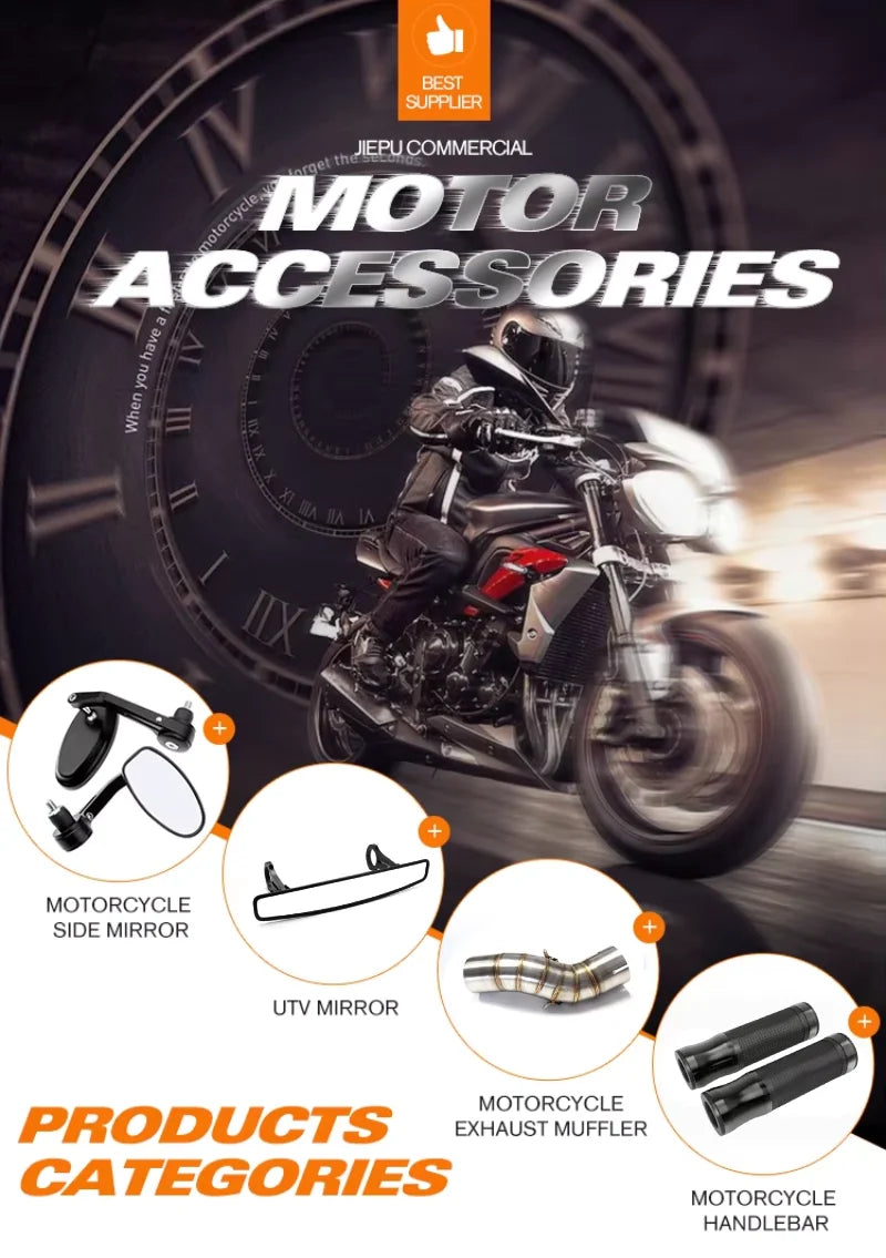Universal Bike Handlebar Mirrors Motorcycle Rear View Mirror HD Wide Angle & 360° Rotating Back Sight Rearview Motorcycle Mirror