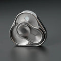 Triangle Spinner Flip Coin EDC Fidget Push Coin Decompression Hand Toy Handle Piece Fidget Spinner Fun Toy