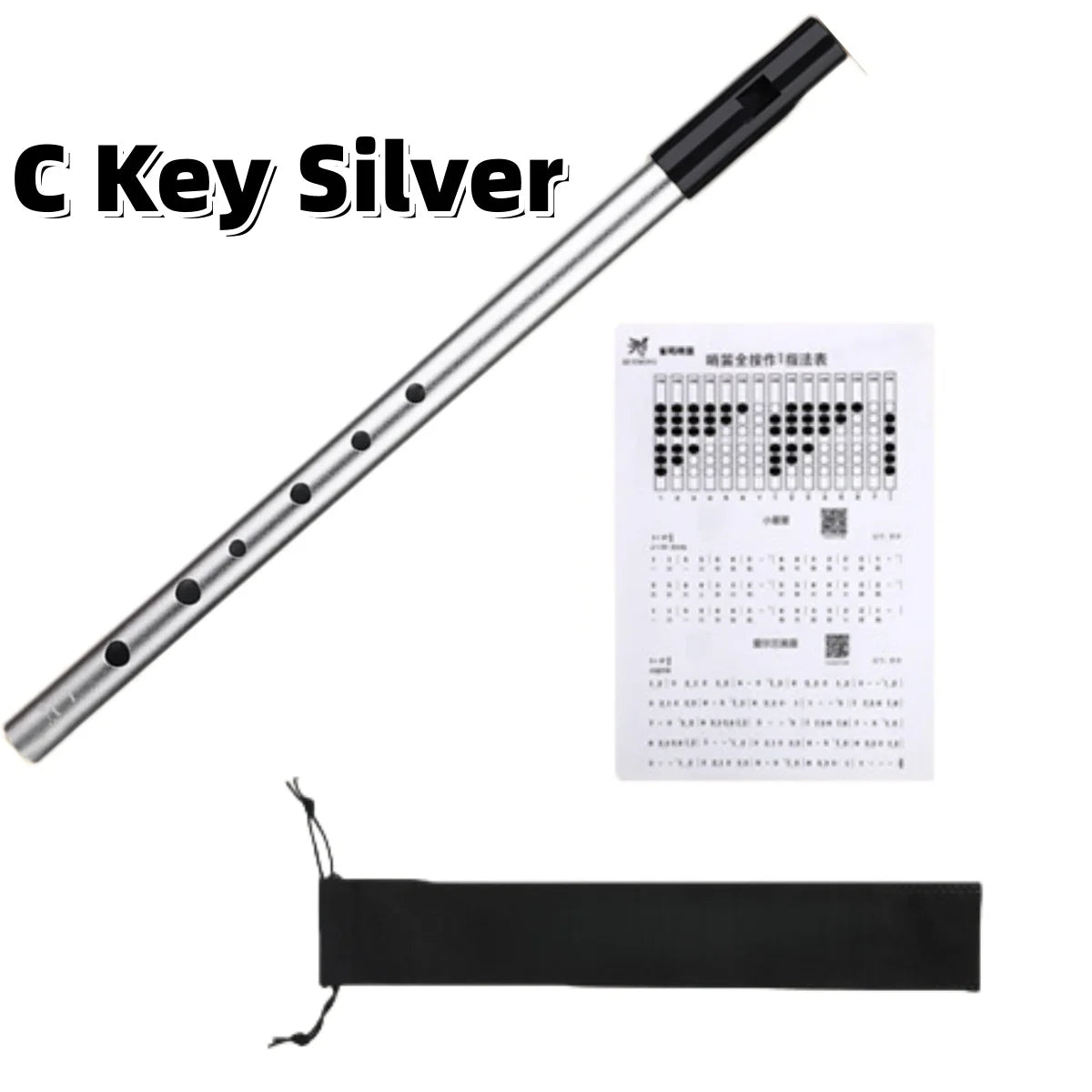 Miwayer Authentic Irish Whistle w/6 Holes Flute C/D Key Folk Sound Durable & Lightweight for Outdoor Play Easy-to-Play Beginners