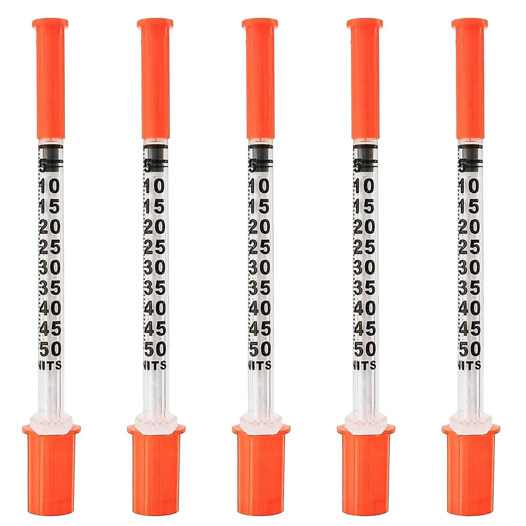 50pcs/10pcs/1pc 0.5ml Disposable Plastic Veterinary Syringes with Needles, Suitable for Pets and Farm Animals; Syringes