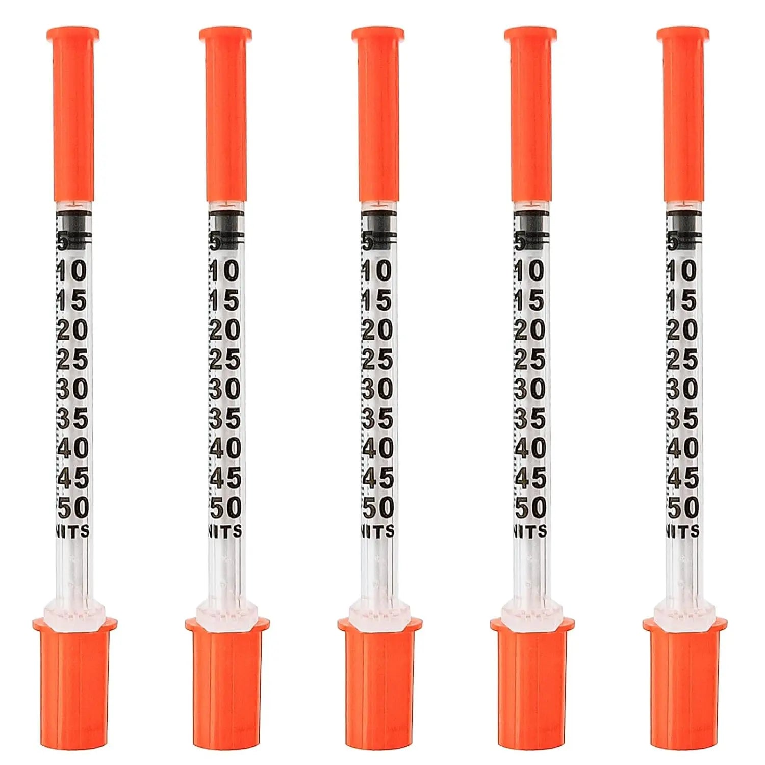 50pcs/10pcs/1pc 0.5ml Disposable Plastic Veterinary Syringes with Needles, Suitable for Pets and Farm Animals; Syringes