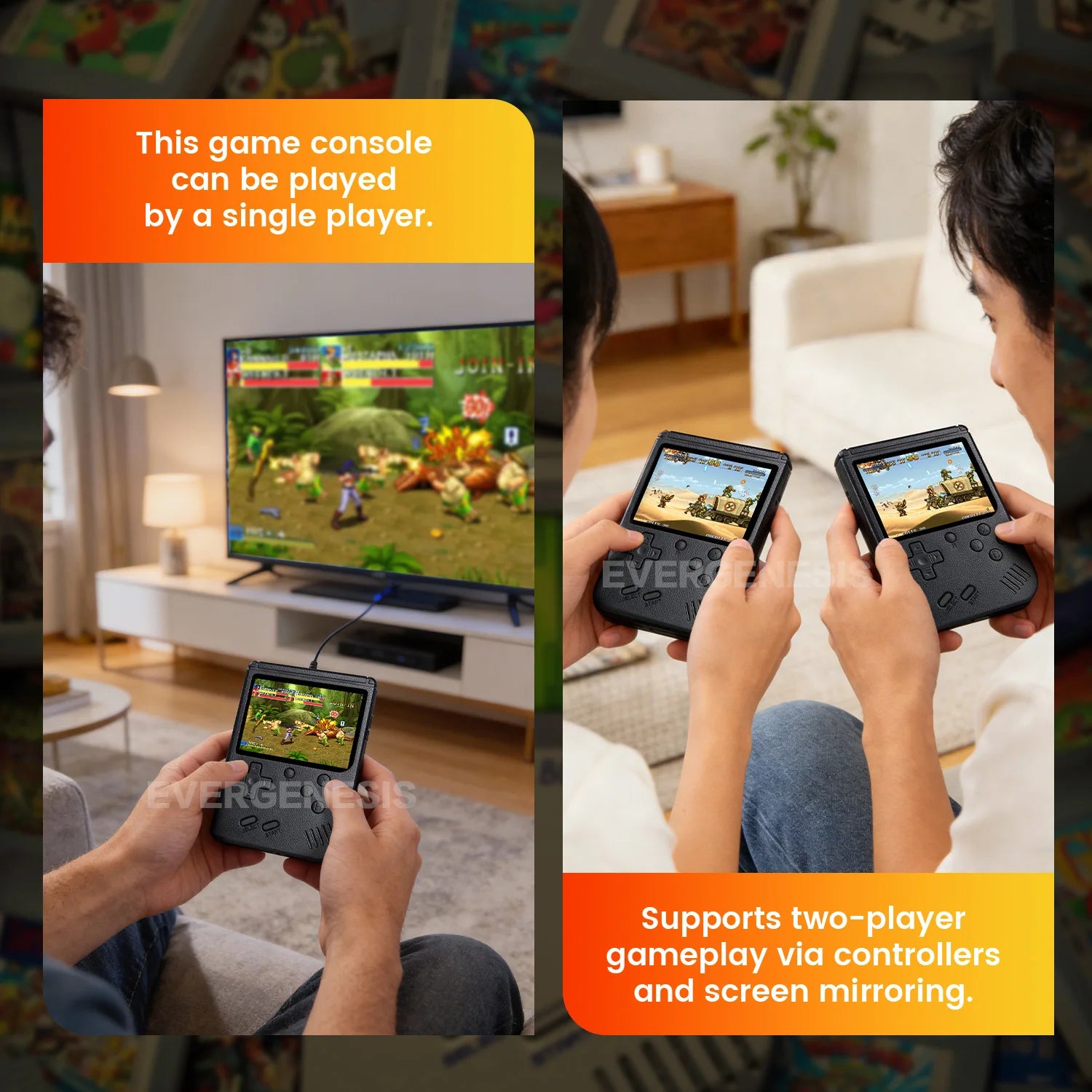 Cute Color Portable Mini Plus Handheld Video Game Console 3.0 Inch Color LCD Kids Color Game Player Built in 500 Games