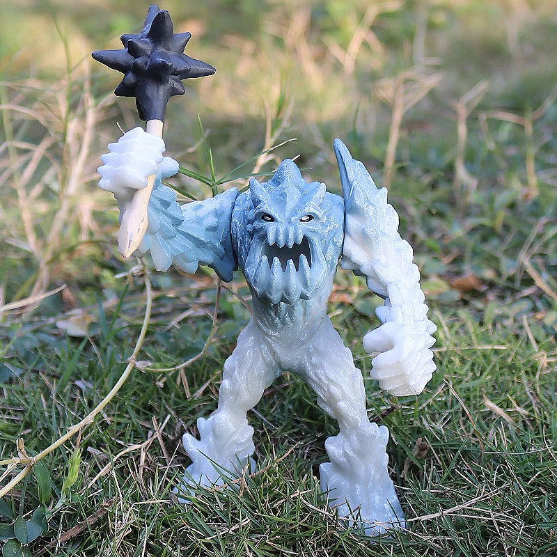 Oenux Original Savage Dinosaurs Myth Dragon Animals Model Fire Bull Octopus Monster Crab Action Figures Kids Collection Toy Gift