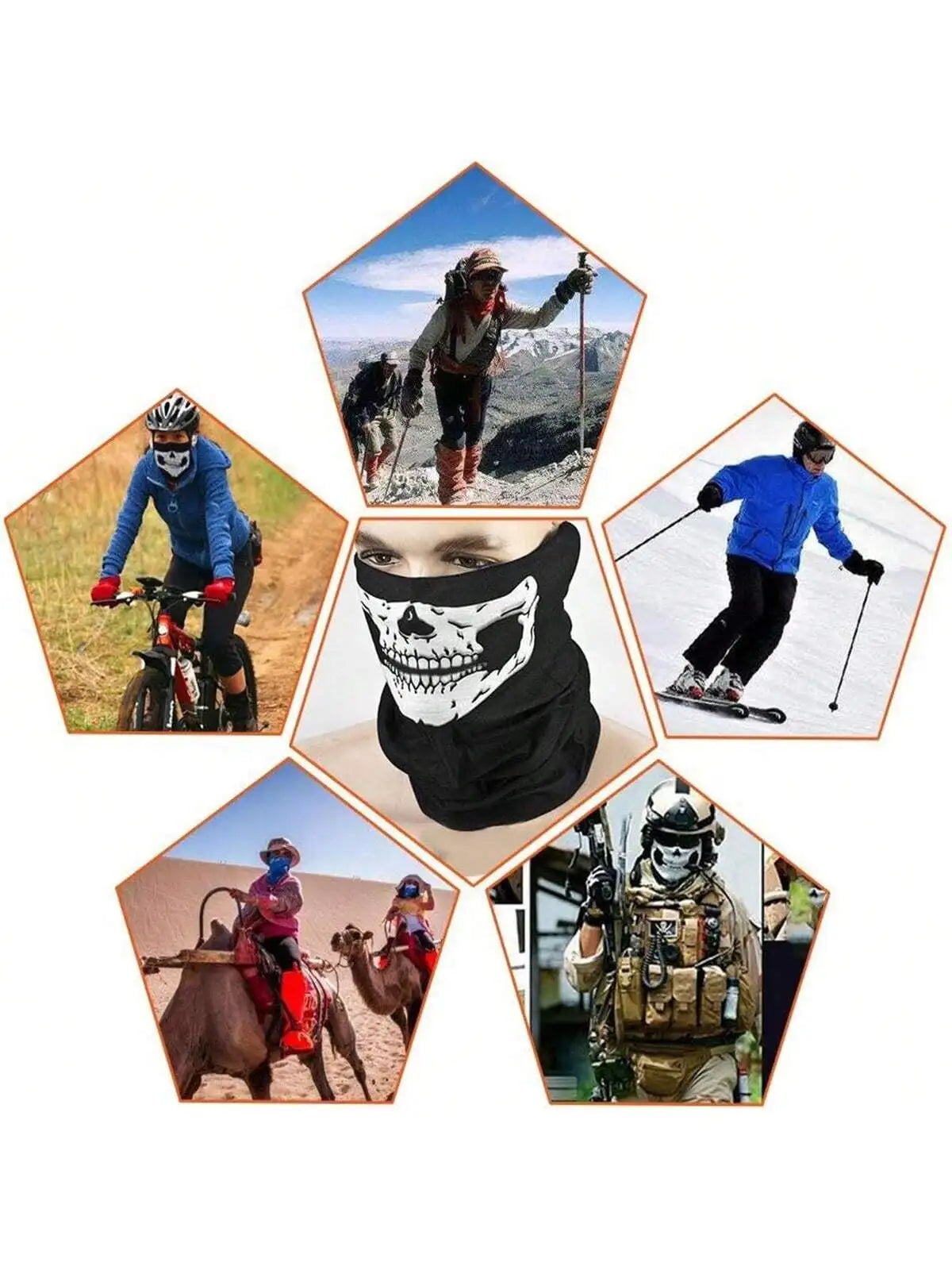 1PC Breathable Mask Skull Mask Seamless Balaclava Hat Headwear Scarf