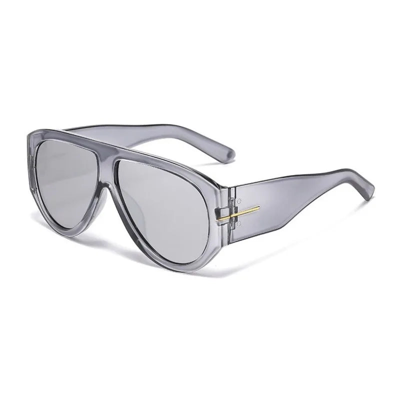 New Trendy Oversized Large Frame Y2K Cat Eye Sunglasses for Women Vintage Retro Oval Gradient Sunglasses UV400 Decoration Shades