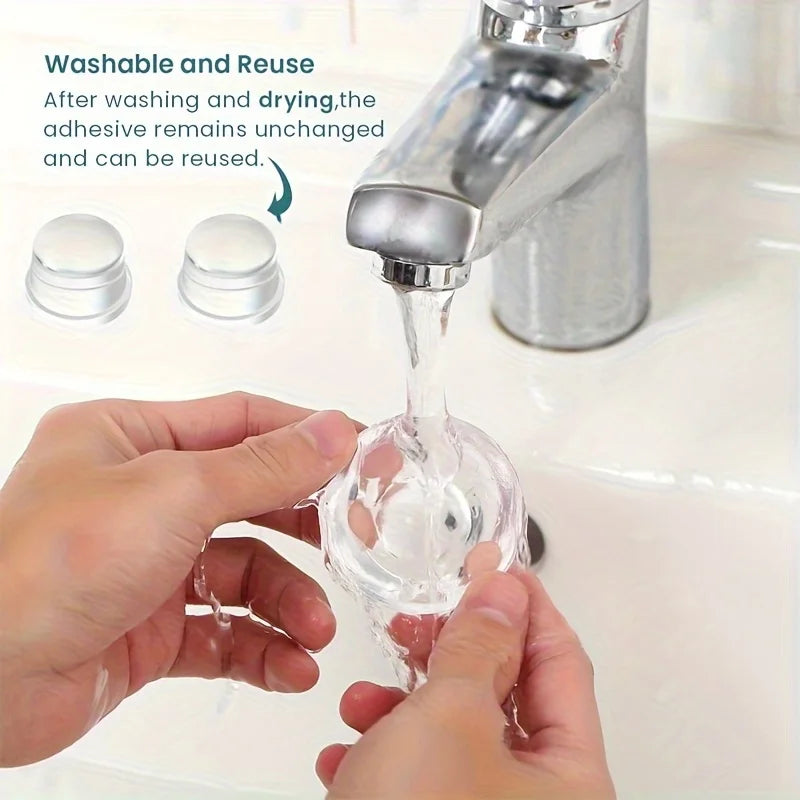 1-8Pcs Transparent Silicone Door Stopper No Drill Anti Bump Pad for Office Home Safety Protection Dodgers Door Stop