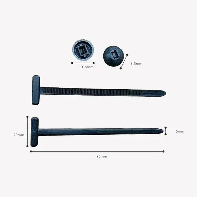 Cable tie buckle fixed through the core nail cable tie buckle mudguard fender inner lining trunk buckle