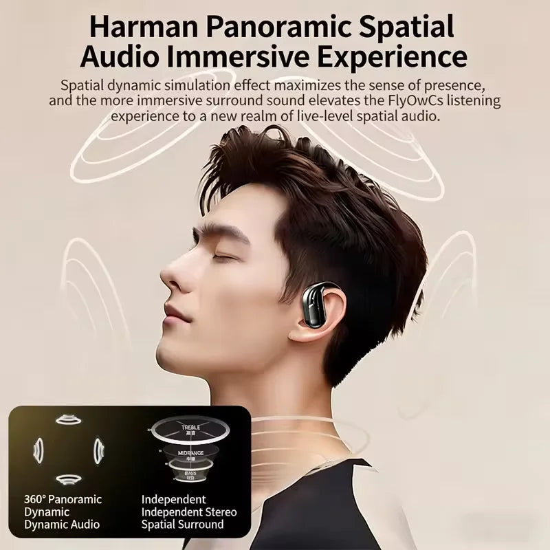 Wholesale Wireless Headphones Bluetooth 5.4 Earphones True with Mic Button Control Noise Reduction Earhooks Waterproof Headset