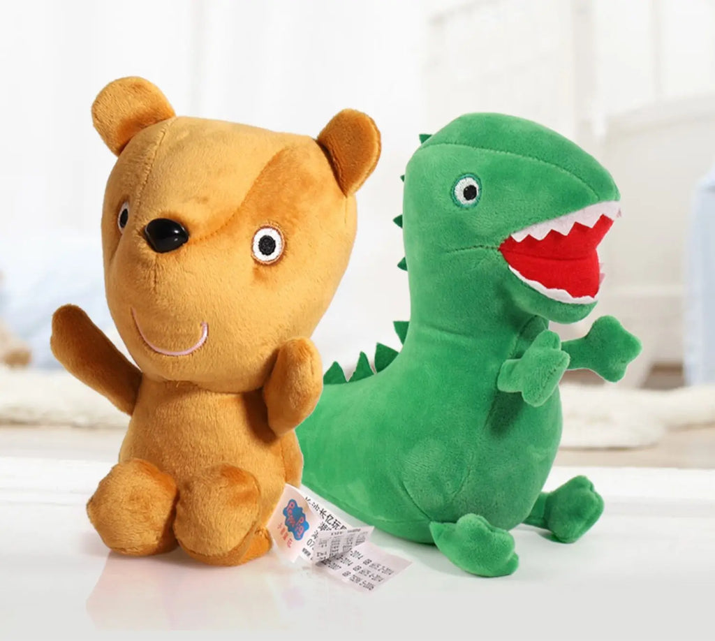 Genuine Peppa Pig Plush Pig Kids Toys 19CM Pet Dinosaur Teddy Bear Soft Stuffed Anime Figure Doll Children's Birthday Gifts