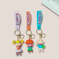 Cartoon Naughty Boy Keychain New Cute Silicone Doll Bag Hanging Car Key Chain