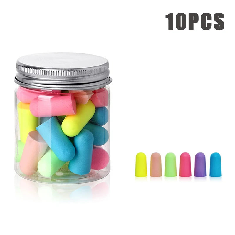 24/60/120 Pcs Bullet Type Foam Earplugs Anti-Noise Abatement Sleeping Ear Plug Mulitcolor
