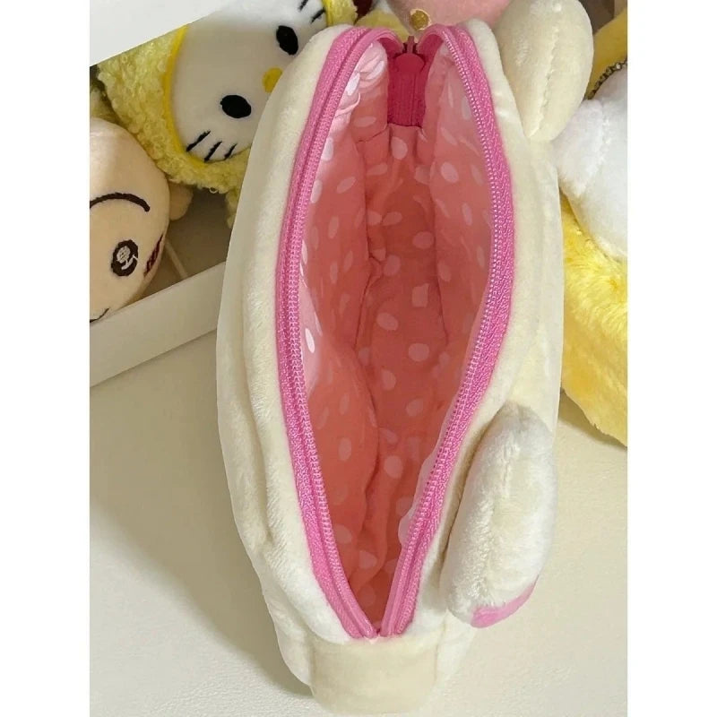 New Rilakkuma Cute Makeup Organizer Storage Bag Cartoon Bear Plush Multi Case Kawaii Cosmetic Bags Vanity Beauty Case