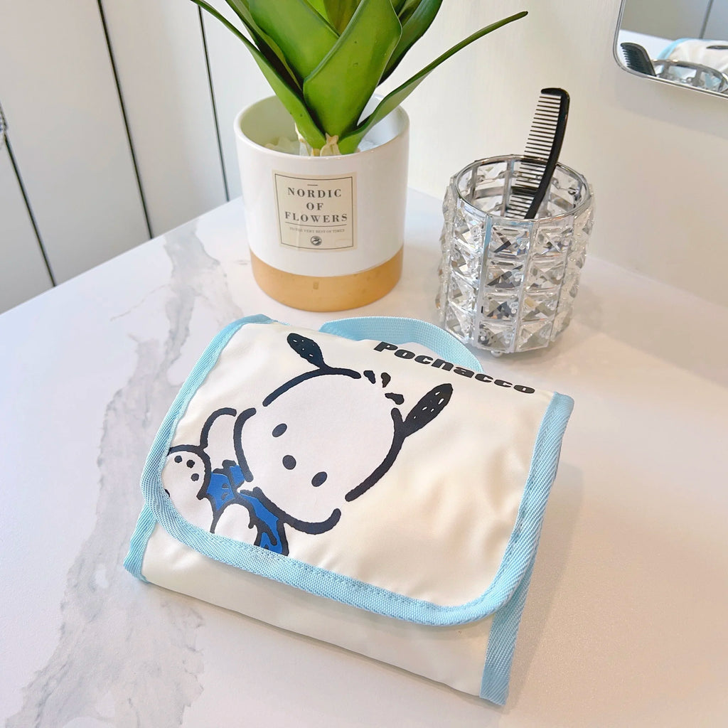 Cute Portable Travel Wash Up Storage Bag Girls Gifts Hello Kitty Kuromi Stitch KT Cat Cartoon Cosmetic Bag For Girl Kawaii Gifts