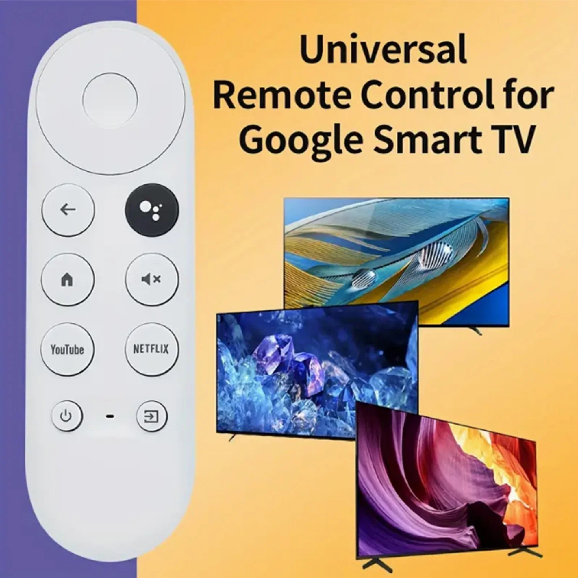 Google Chromecast Remote Control Replacement G9N9N Voice Streaming Media Player 4k Snow