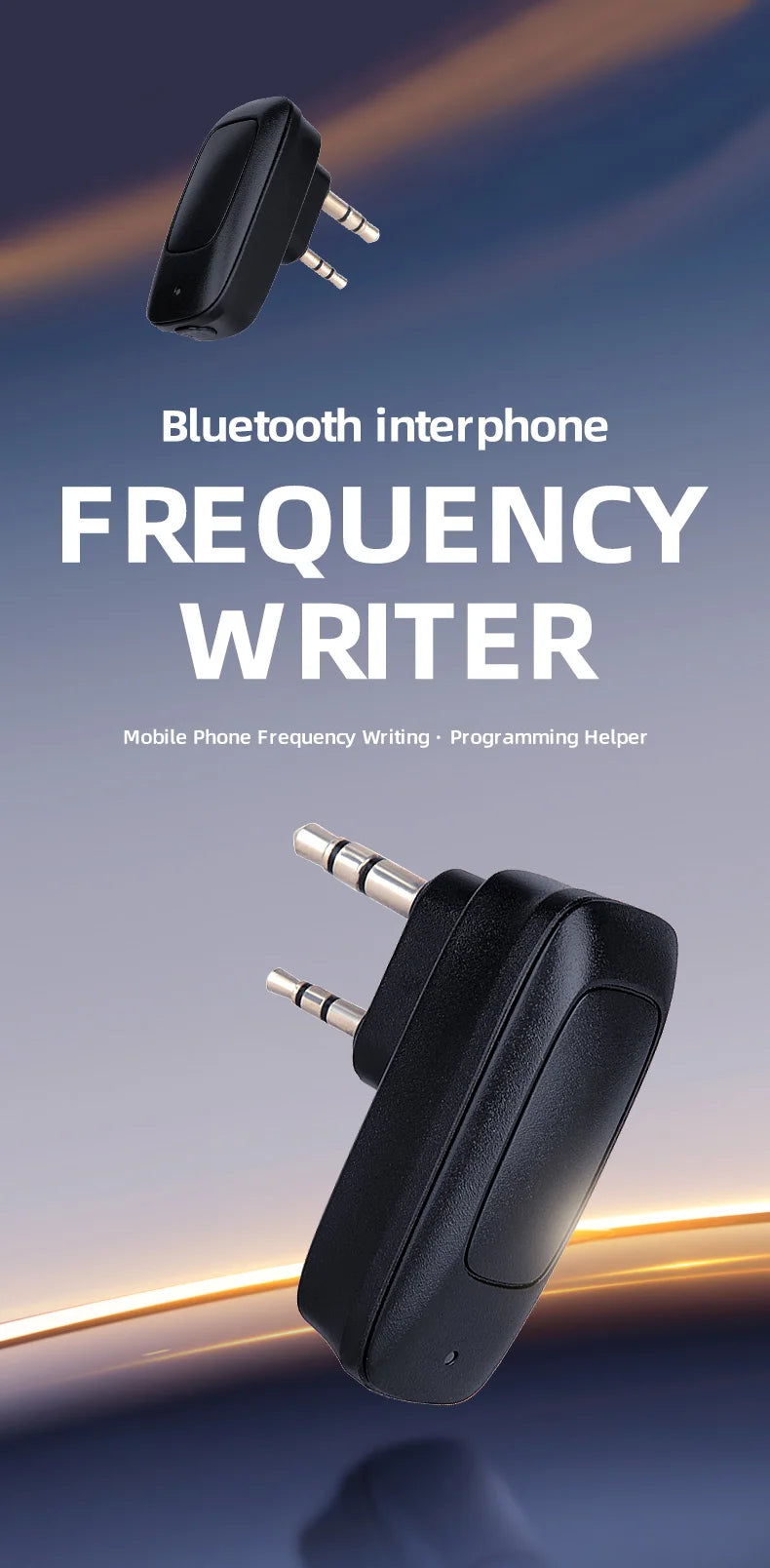 Wireless Bluetooth Walkie Talkie Programmer Adapter for Baofeng UV-5R UV-82 BF-888S UV-5RH Two Way Radio K-Plug App Frequency Wr
