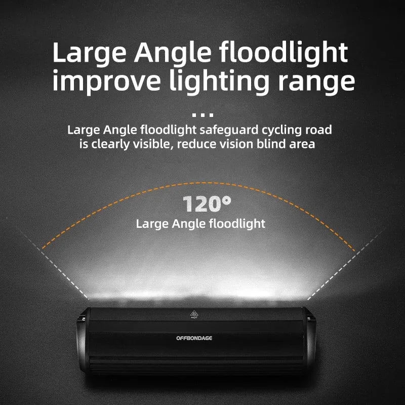 OFFBONDAGE Bicycle Light Front  Bike Light Waterproof Flashlight USB Charging MTB Road Cycling Lamp Accessories