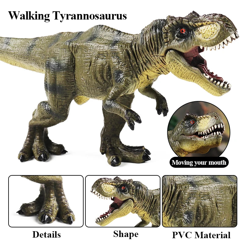 Oenux Jurassic Dinosaur World Eoraptor Dilophosauridae Mosasaurus Velociraptor T-Rex Animasl Model Action Figures Kid Toy Gift