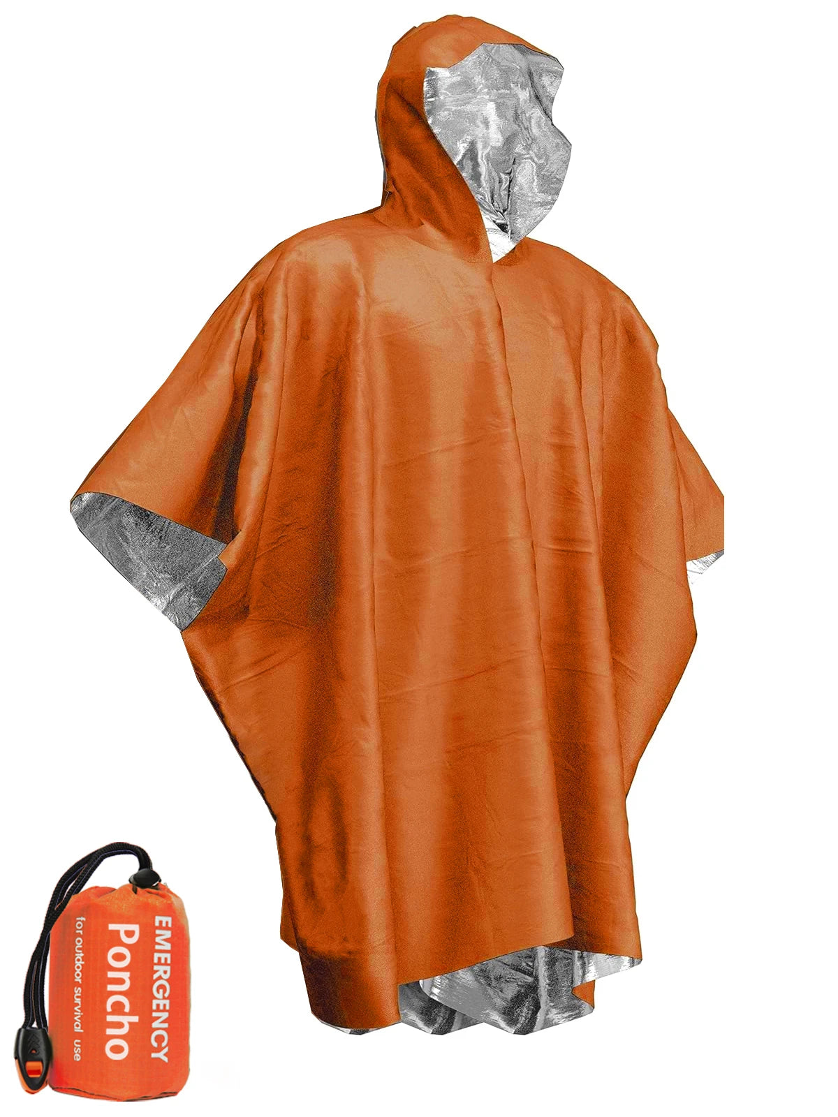 Emergency Water Proof Raincoat Aluminum Film Disposable Poncho Cold Insulation Rainwear Blankets Survival Tool Camping Equipment