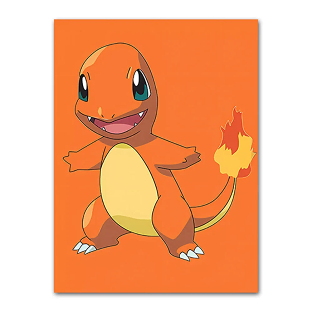 Cartoon Anime Poster Pokemon Pokémon Pikachu Watercolor Art Kids Room Decoration Wall Hanging Painting Kids Gift