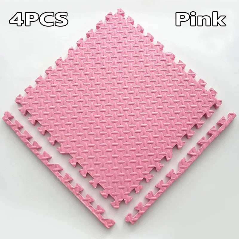 1-16PCS 30*30cm  Sports Gym Protection EVA Leaf Grain Floor Mats Yoga Fitness Non-Slip Splicing Rugs Thicken Shock Room Workout