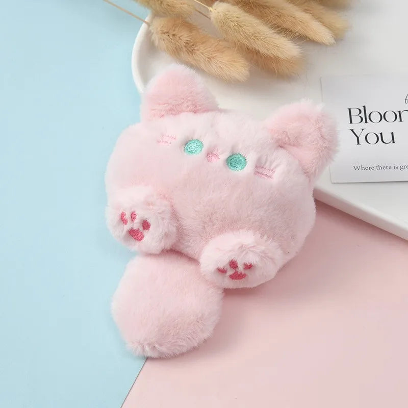 New Squeaky Kitten Plush Doll Bag Hanging Cute Cartoon Diy Cat Brooch Gold Key Chain Four Optional Birthday Gifts For Children