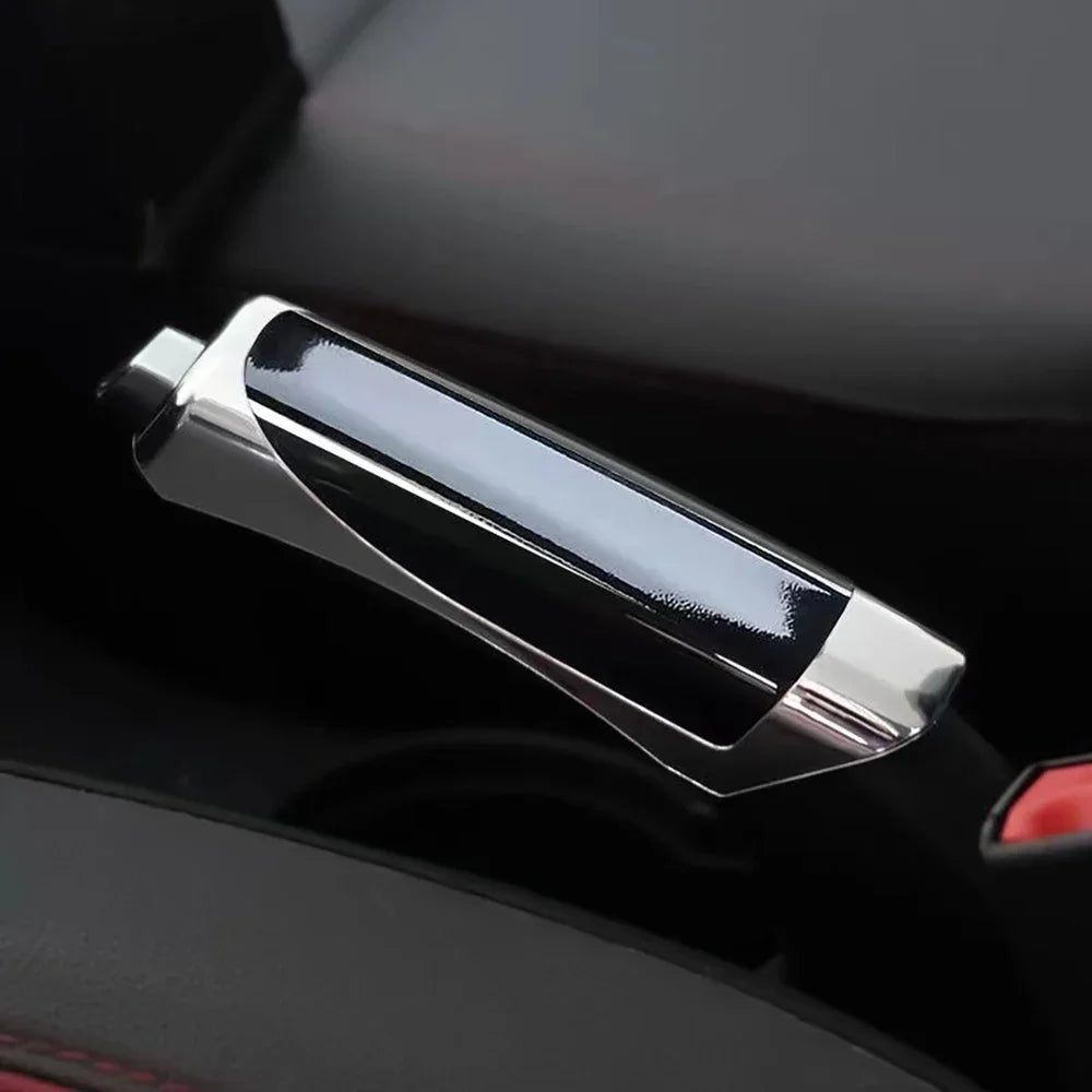Universal Car Handbrake Grip Protect Cover Styling Wooden Carbon Fiber Decor High Quality ABS Smooth SUV Interior Accessory