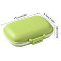 8 Grids Organizer Container For Tablets Travel Pill Box With Seal Ring Small Box For Tablets Wheat Straw Container For Medicines