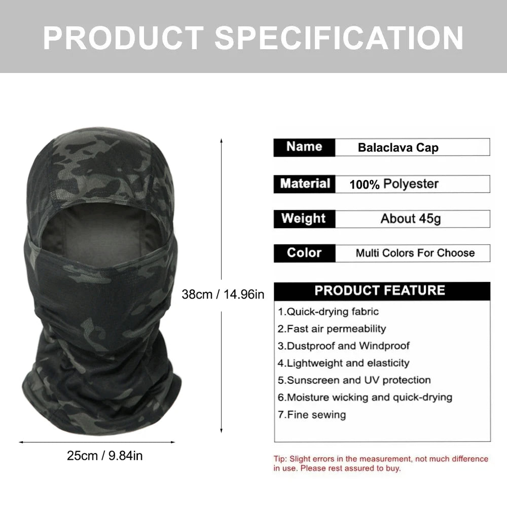 Summer Men's Women's Elastic Breathable Balaclava Hat Sunscreen Cycling Full Face Mask Scarf For Hiking Fishing Skiing