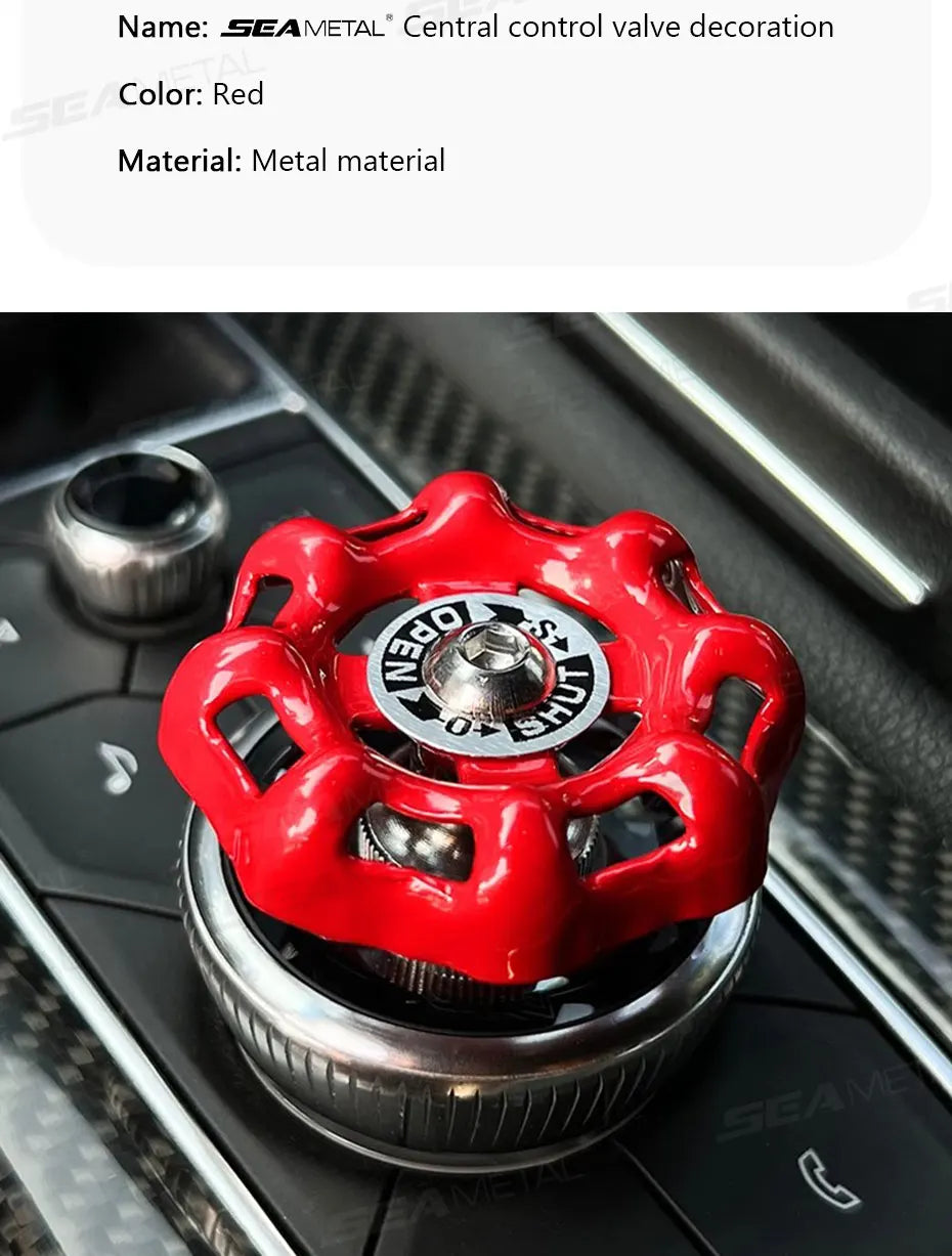 BLALION Fun Car Center Control 3D Valve Decoration Auto Interior Shift Knob Cover Air Conditioner Button Valve Switch Sticker