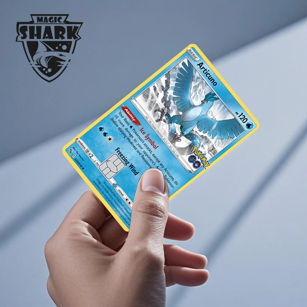 New Bulbasaur Pikachu Charmander Squirtle Mew Gengar Pokemons PTCG Film Skin Cover Sticker for Credit Debit Card