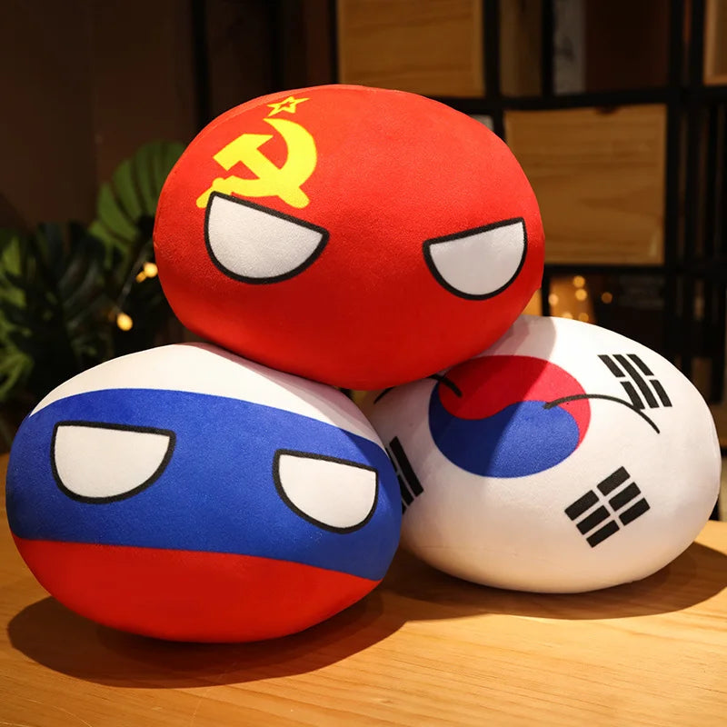 Wholesale Hot 10/30/40cm Polandball Country Ball Toy Plush Pendant Doll Countryball Ussr Usa France Russia Uk Japan Germanyitaly