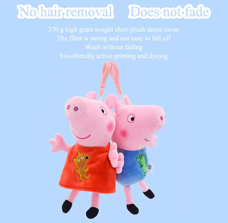 19cm Original Peppa Pig Plush Toys George Eddie Bear Mr Dinosaur Cartoon Anime Figure Stuffed Plush Toys Kids Christmas Gift Toy