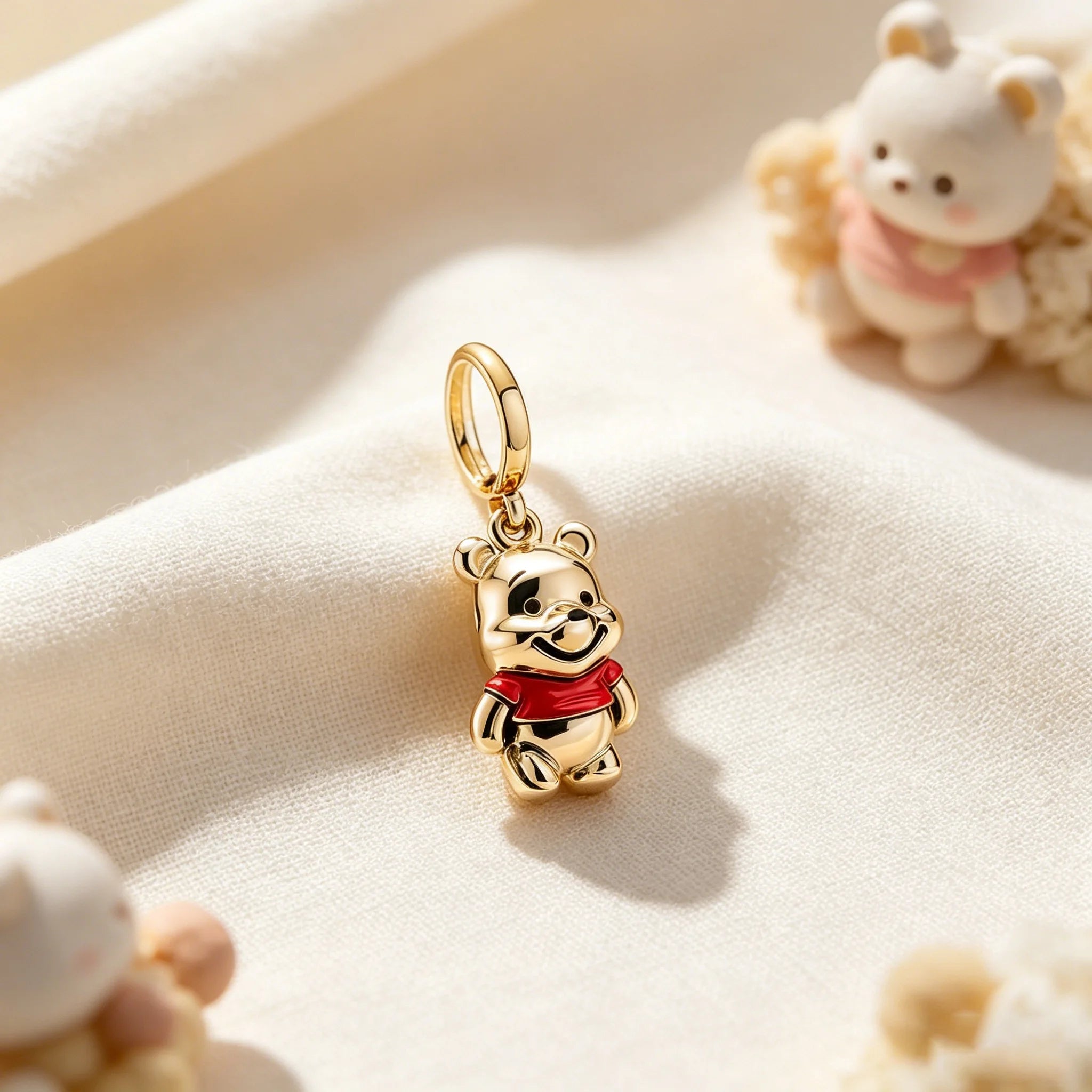 Hot Disney Winnie the Pooh Piglet Tigger Charm Pendant Original Bracelet Necklace Beads For Diy Jewelry Women Gift