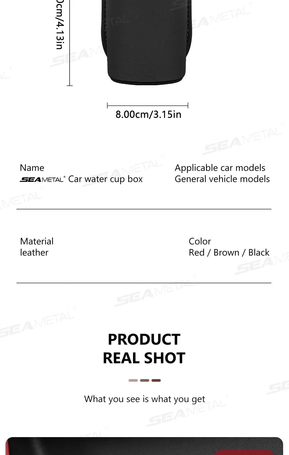 SEAMETAL Universal Car Door Cup Holder Box Back Clip Design Drink Rack Storage Bin Car Seat Back Water Cup Box Organizer Pocket