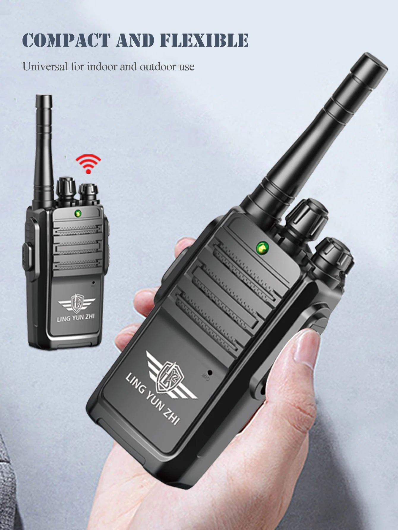 2Pcs Walkie Talkie Toys, Mini Interphone Digital Sound Indoor and Outdoor Communication Game Not Include Battery Gifts for boys