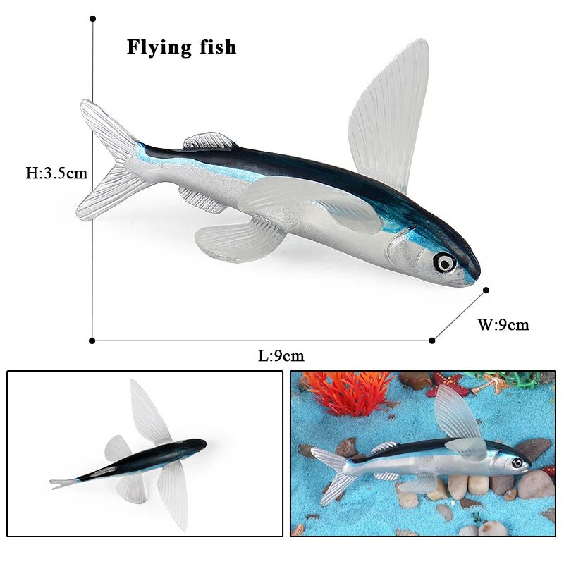 Oenux Sea Life Animals Coral Octopus Nautiloidea Crab Starfish Ocean Model Action Figures Educational Collection Toy Kid Gift